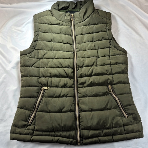 NWOT Special One Premium Collection Olive Green Puffer Vest Jacket For Women M - Picture 4 of 10